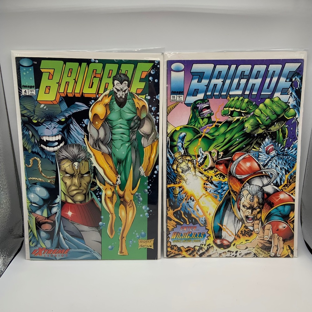 Image Comics 1990s Brigade 4 & 11 Comic Books Bagged & Boarded - Set of 2!